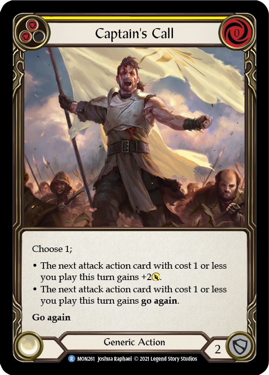 Captain's Call (Yellow) [MON261] (Monarch)  1st Edition Normal | Boutique FDB TCG