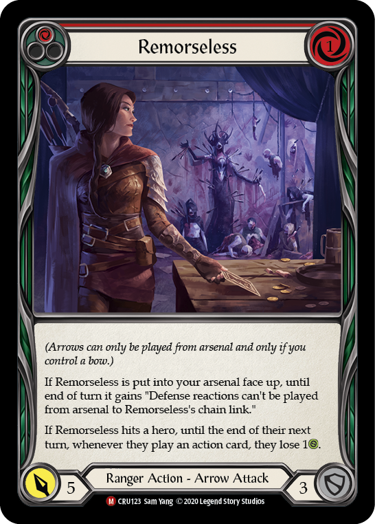 Remorseless [CRU123] (Crucible of War)  1st Edition Rainbow Foil | Boutique FDB TCG