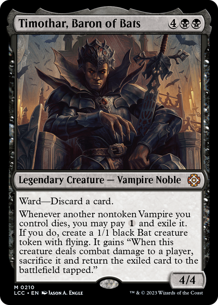 Timothar, Baron of Bats [The Lost Caverns of Ixalan Commander] | Boutique FDB TCG