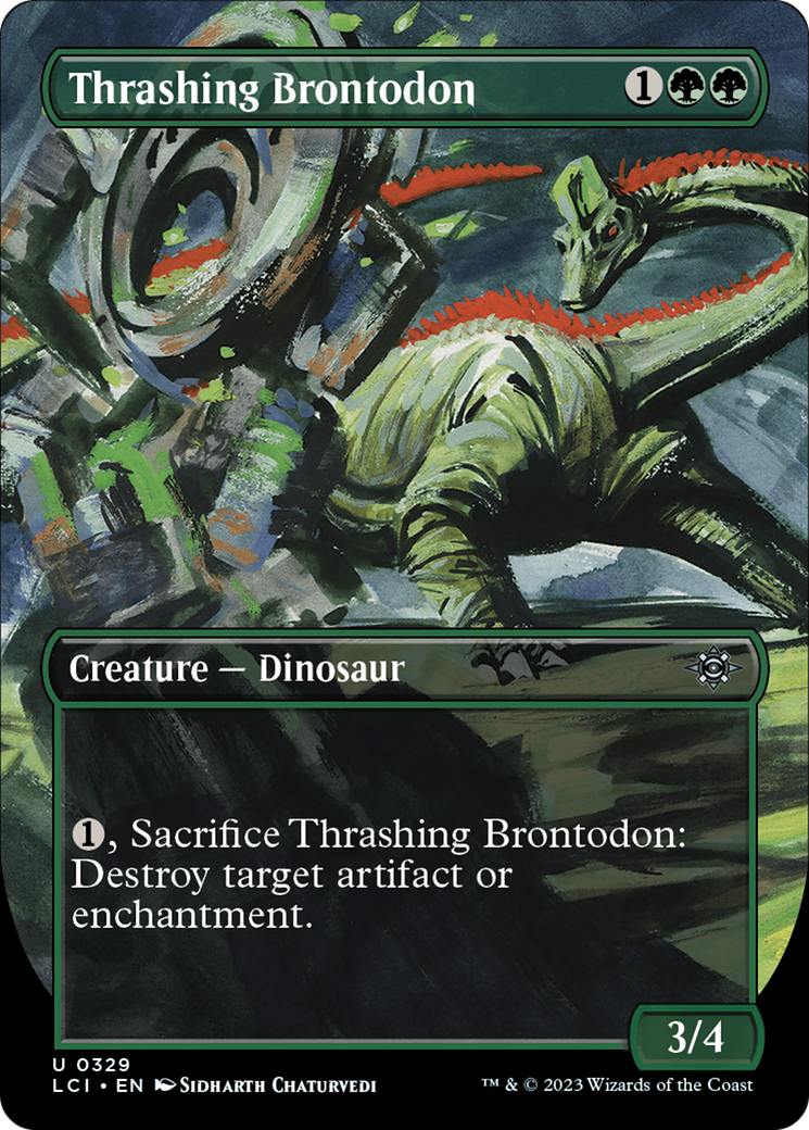 Thrashing Brontodon (Borderless) [The Lost Caverns of Ixalan] | Boutique FDB TCG