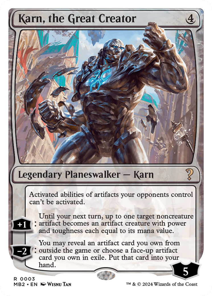 Karn, the Great Creator (White Border) [Mystery Booster 2] | Boutique FDB TCG