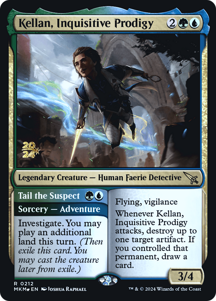 Kellan, Inquisitive Prodigy [Murders at Karlov Manor Prerelease Promos] | Boutique FDB TCG