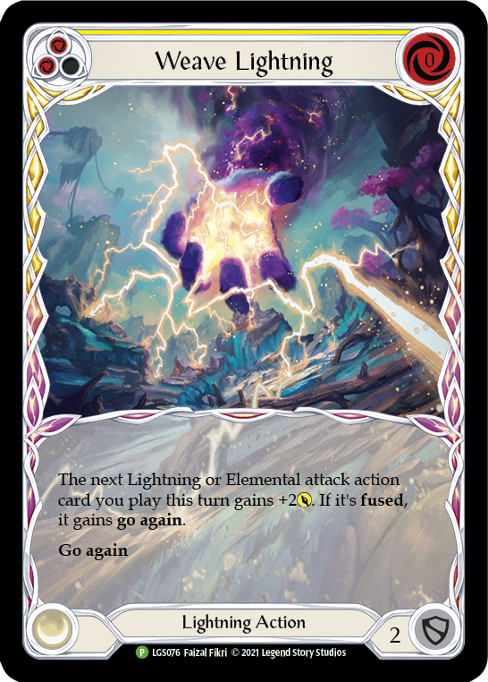 Weave Lightning (Yellow) [LGS076] (Promo)  Rainbow Foil | Boutique FDB TCG