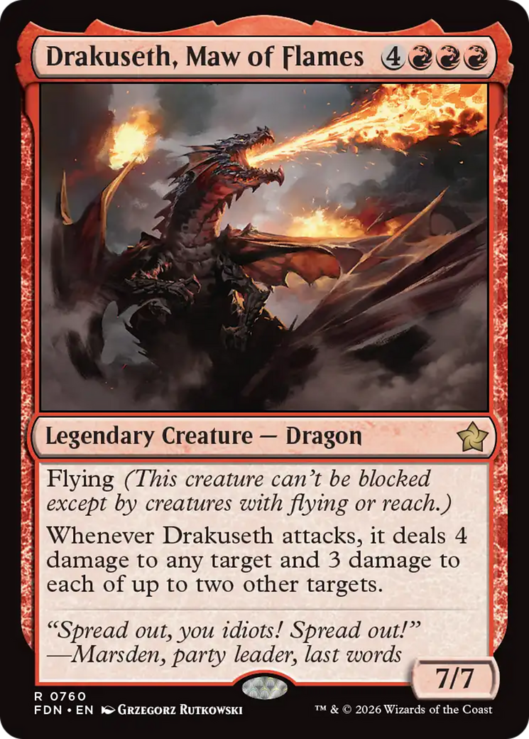 Drakuseth, Maw of Flames (0760) [Foundations] | Boutique FDB TCG