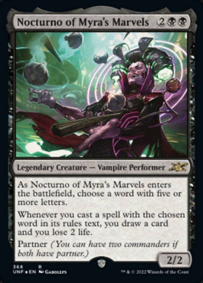 Nocturno of Myra's Marvels (Galaxy Foil) [Unfinity] | Boutique FDB TCG