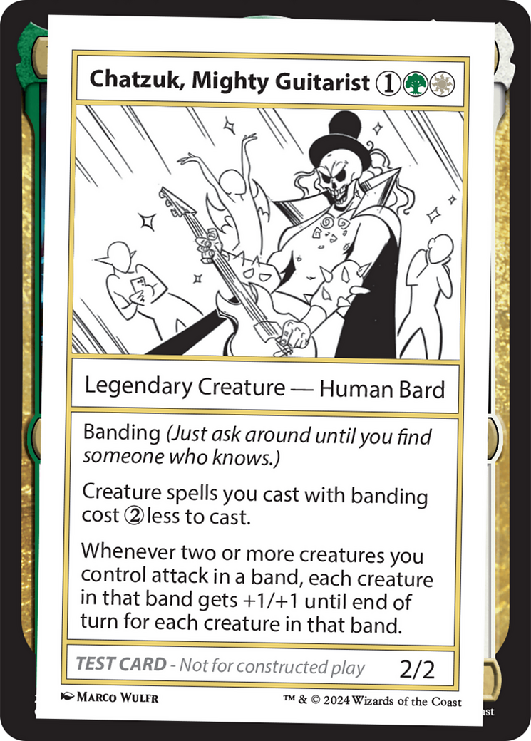 Chatzuk, Mighty Guitarist [Mystery Booster 2 Playtest Cards] | Boutique FDB TCG