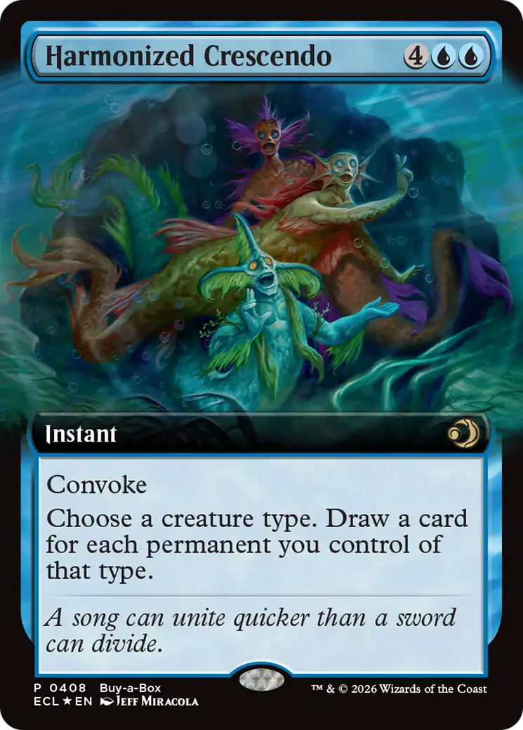 Harmonized Crescendo (Extended Art) (Buy-A-Box) [Lorwyn Eclipsed] | Boutique FDB TCG