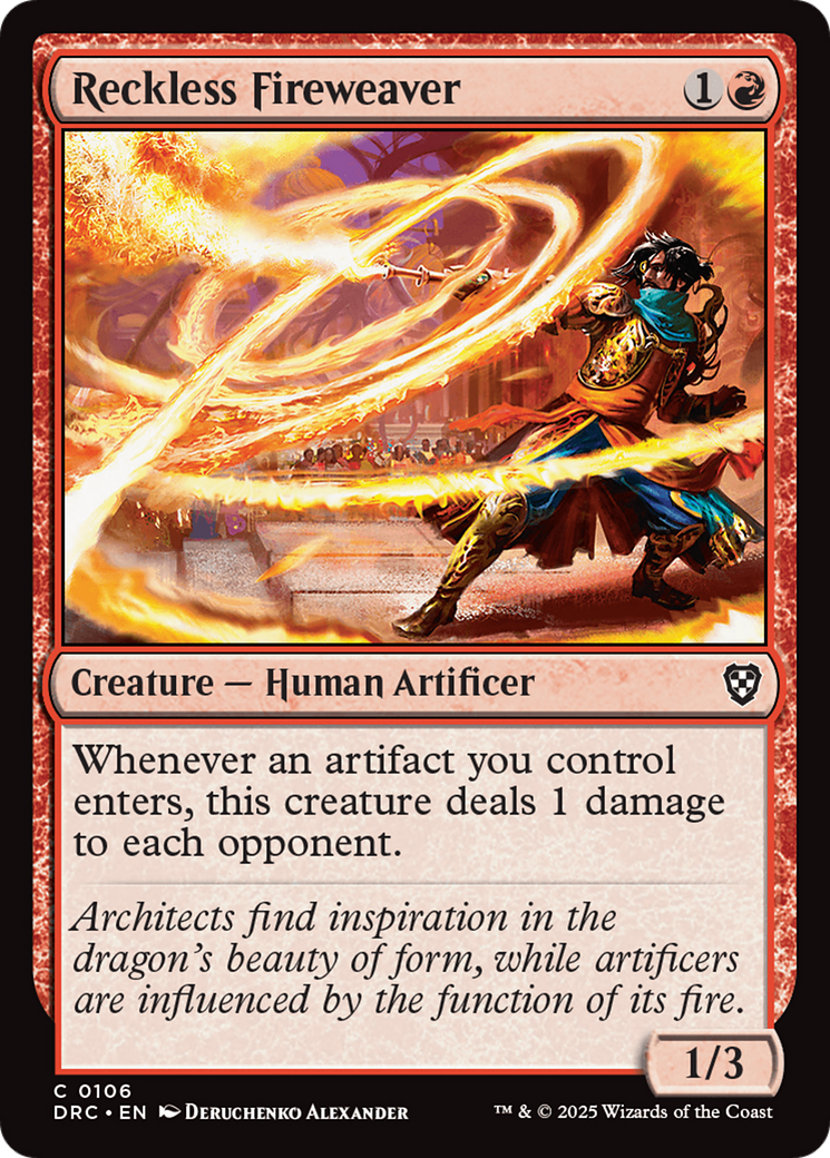 Reckless Fireweaver [Aetherdrift Commander] | Boutique FDB TCG