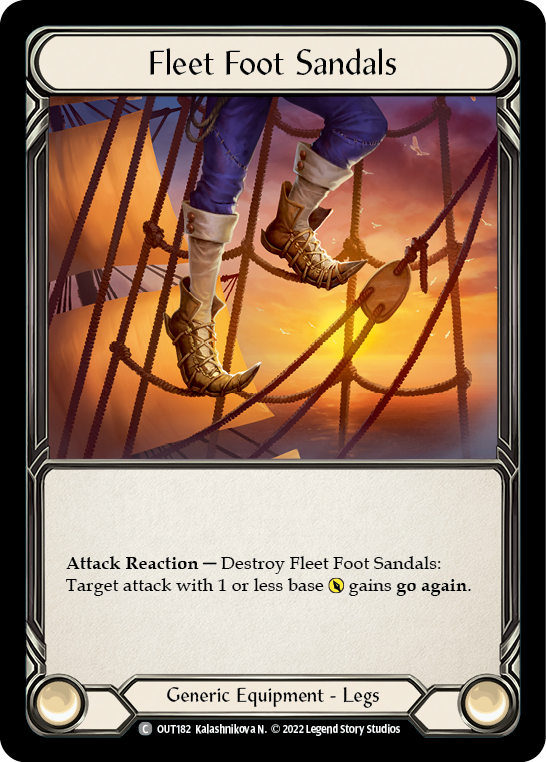 Fleet Foot Sandals [OUT182] (Outsiders)  Rainbow Foil | Boutique FDB TCG