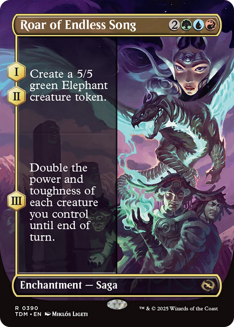 Roar of Endless Song (Borderless) [Tarkir: Dragonstorm] | Boutique FDB TCG