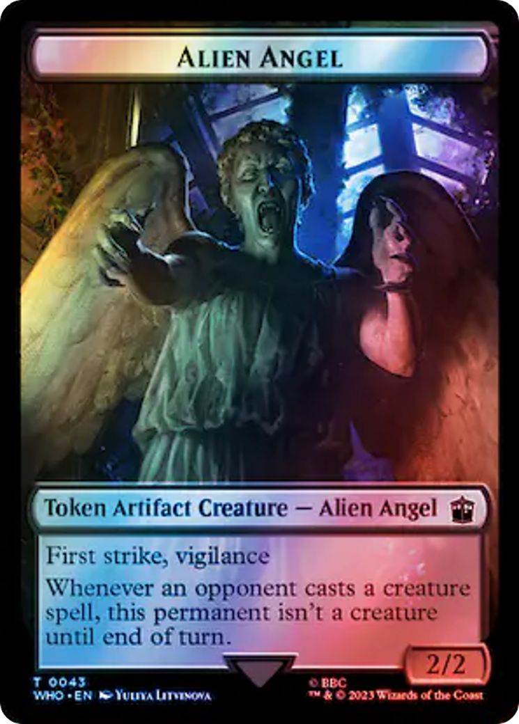 Alien Angel // Alien Insect Double-Sided Token (Surge Foil) [Doctor Who Tokens] | Boutique FDB TCG