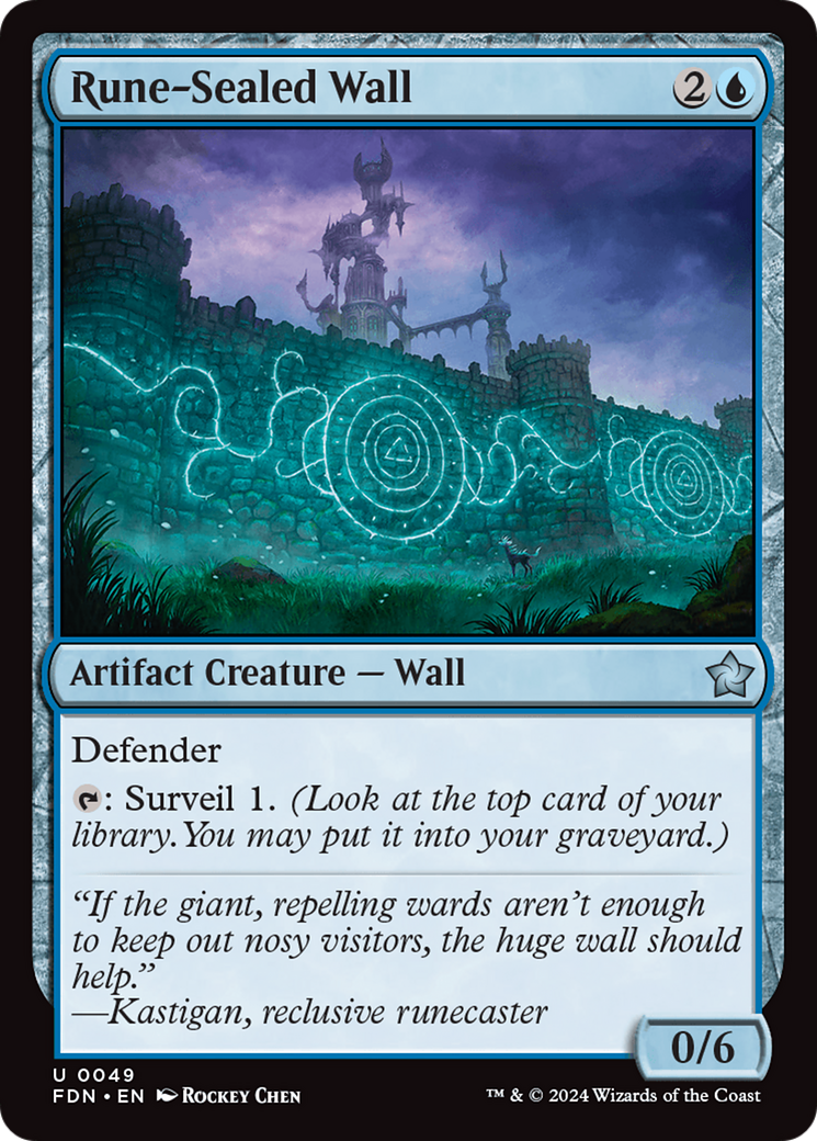 Rune-Sealed Wall [Foundations] | Boutique FDB TCG