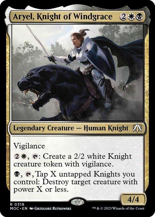 Aryel, Knight of Windgrace [March of the Machine Commander] | Boutique FDB TCG