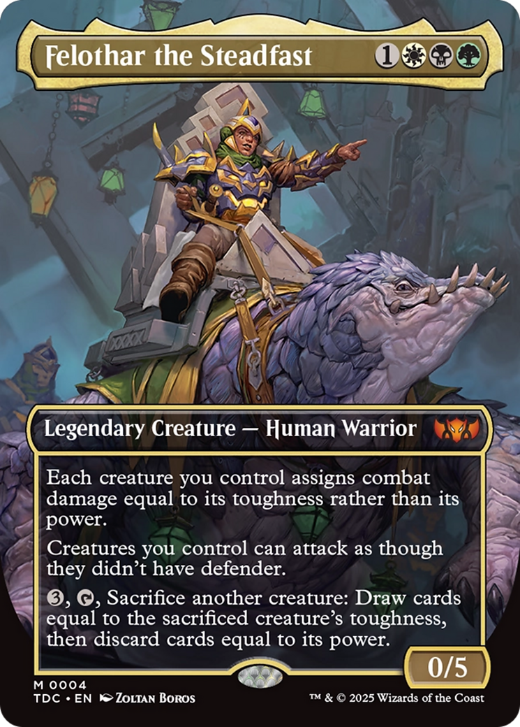 Felothar the Steadfast (Borderless) [Tarkir: Dragonstorm Commander] | Boutique FDB TCG