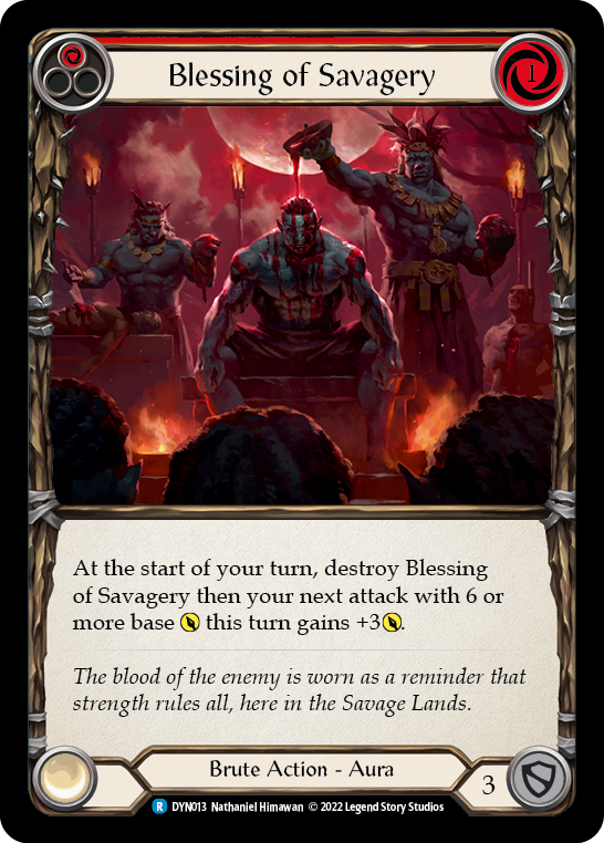 Blessing of Savagery (Red) [DYN013] (Dynasty) | Boutique FDB TCG