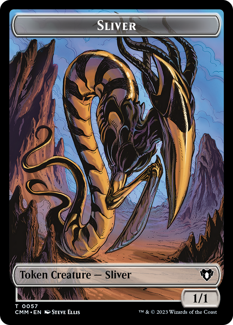 Copy (54) // Sliver Double-Sided Token [Commander Masters Tokens] | Boutique FDB TCG