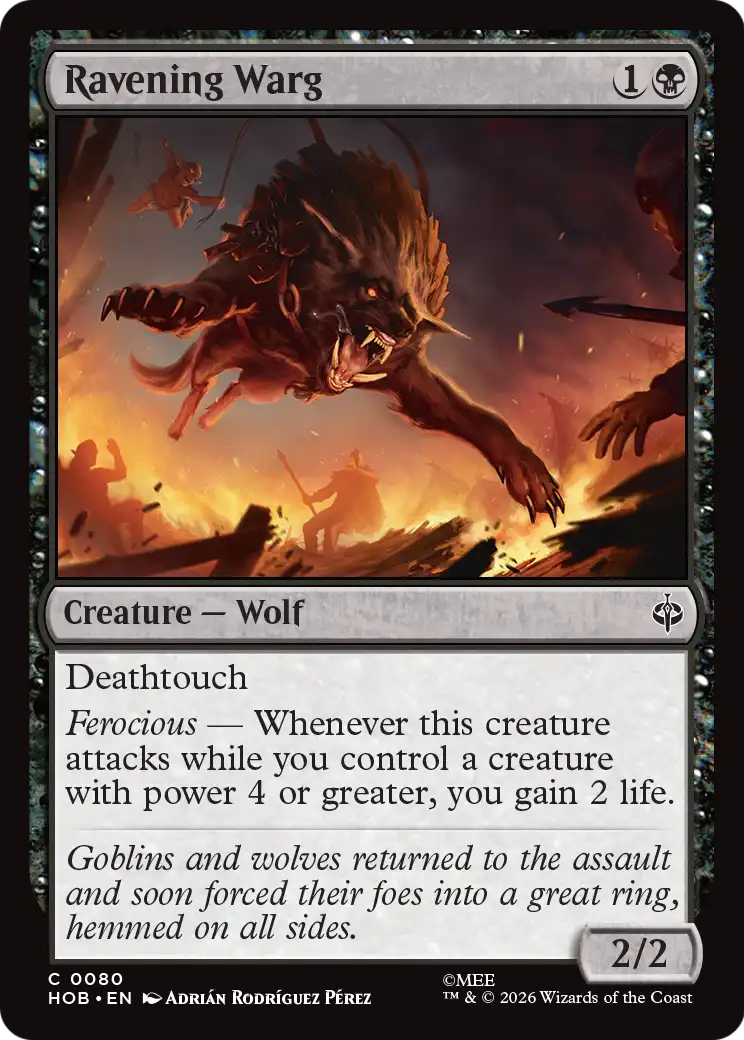 Ravening Warg [The Hobbit] | Boutique FDB TCG