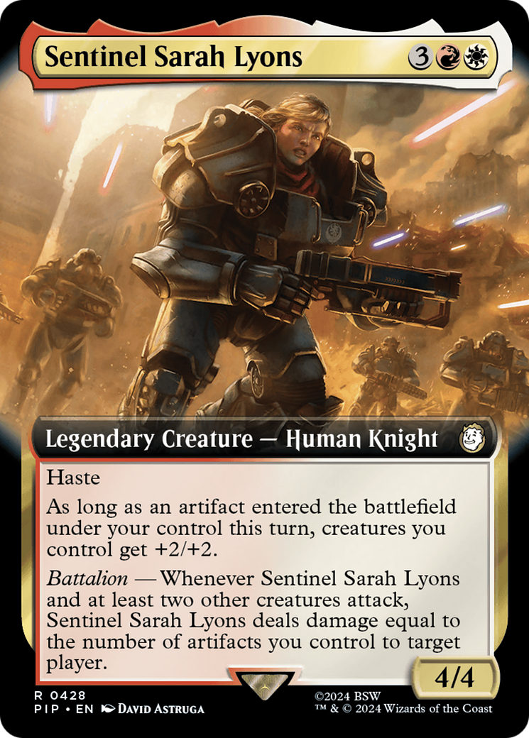 Sentinel Sarah Lyons (Extended Art) [Fallout] | Boutique FDB TCG