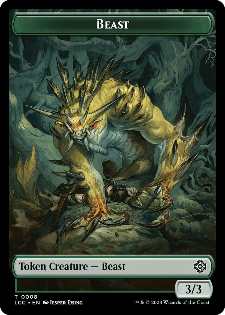 Beast // Merfolk (0003) Double-Sided Token [The Lost Caverns of Ixalan Commander Tokens] | Boutique FDB TCG