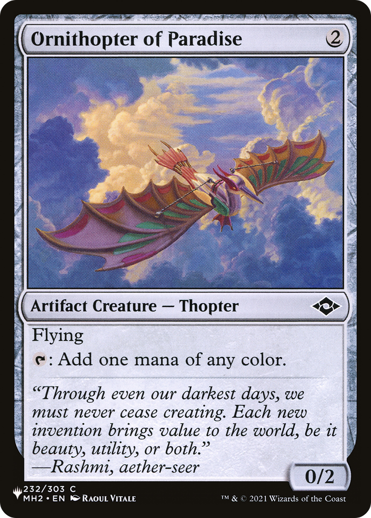 Ornithopter of Paradise [The List Reprints] | Boutique FDB TCG