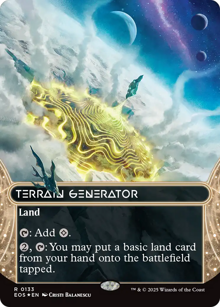 Terrain Generator (0133) (Borderless) (Galaxy Foil) [Edge of Eternities: Stellar Sights] | Boutique FDB TCG