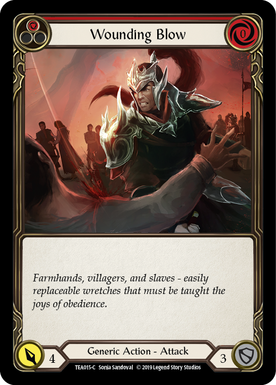 Wounding Blow (Red) [TEA015-C] (Dorinthea Hero Deck)  1st Edition Normal | Boutique FDB TCG