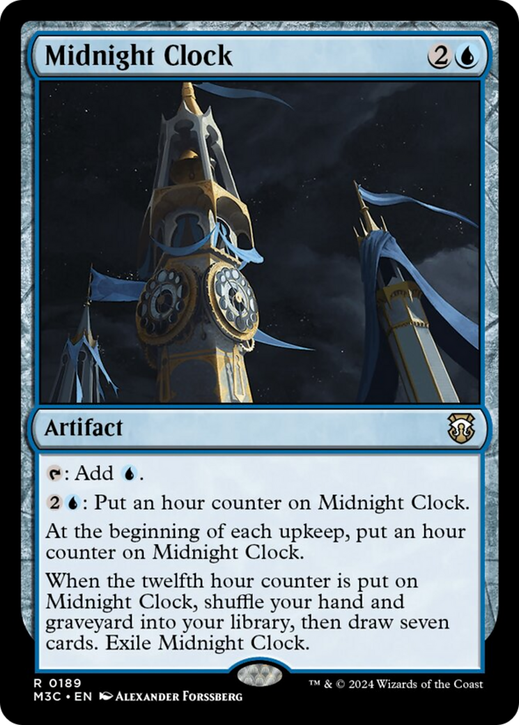 Midnight Clock (Ripple Foil) [Modern Horizons 3 Commander] | Boutique FDB TCG