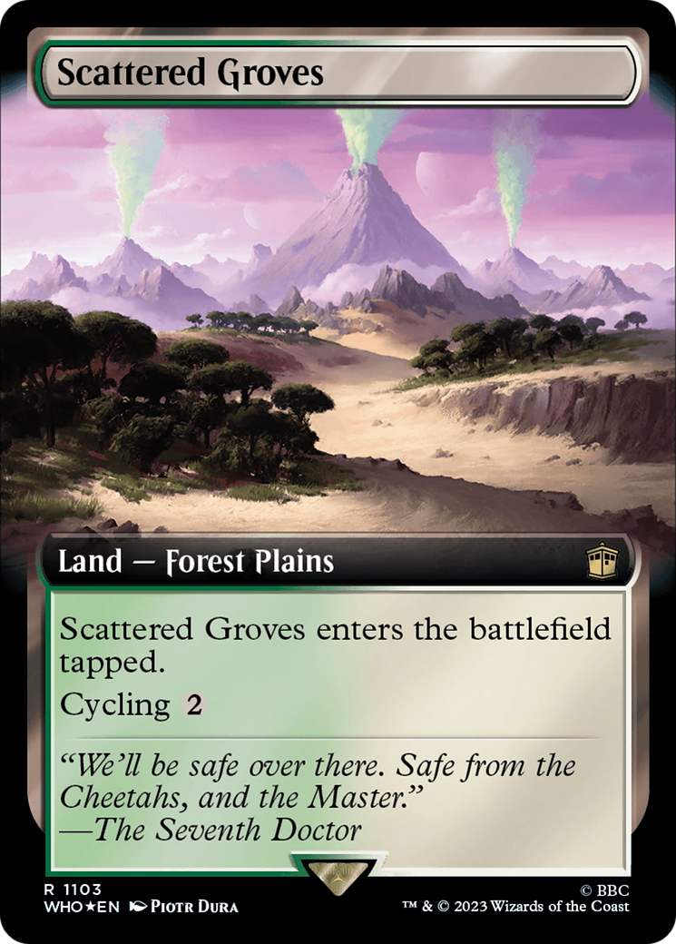 Scattered Groves (Extended Art) (Surge Foil) [Doctor Who] | Boutique FDB TCG