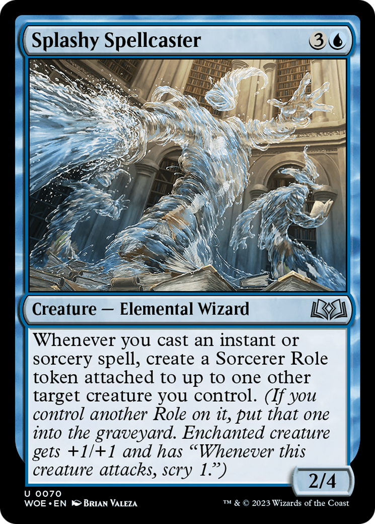 Splashy Spellcaster [Wilds of Eldraine] | Boutique FDB TCG