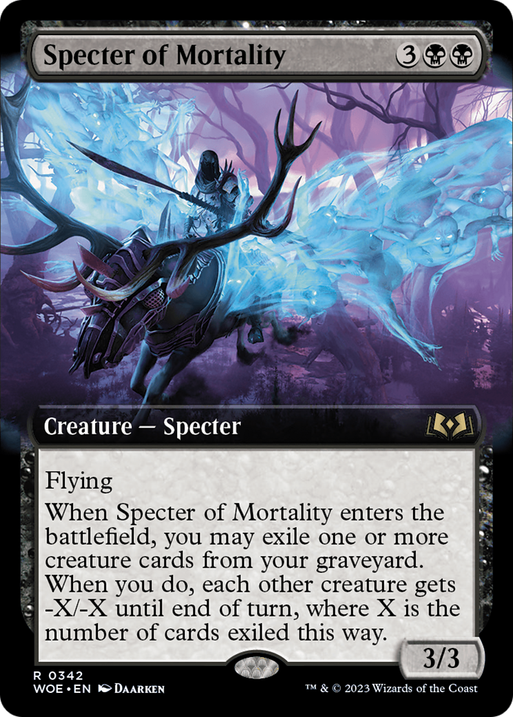 Specter of Mortality (Extended Art) [Wilds of Eldraine] | Boutique FDB TCG