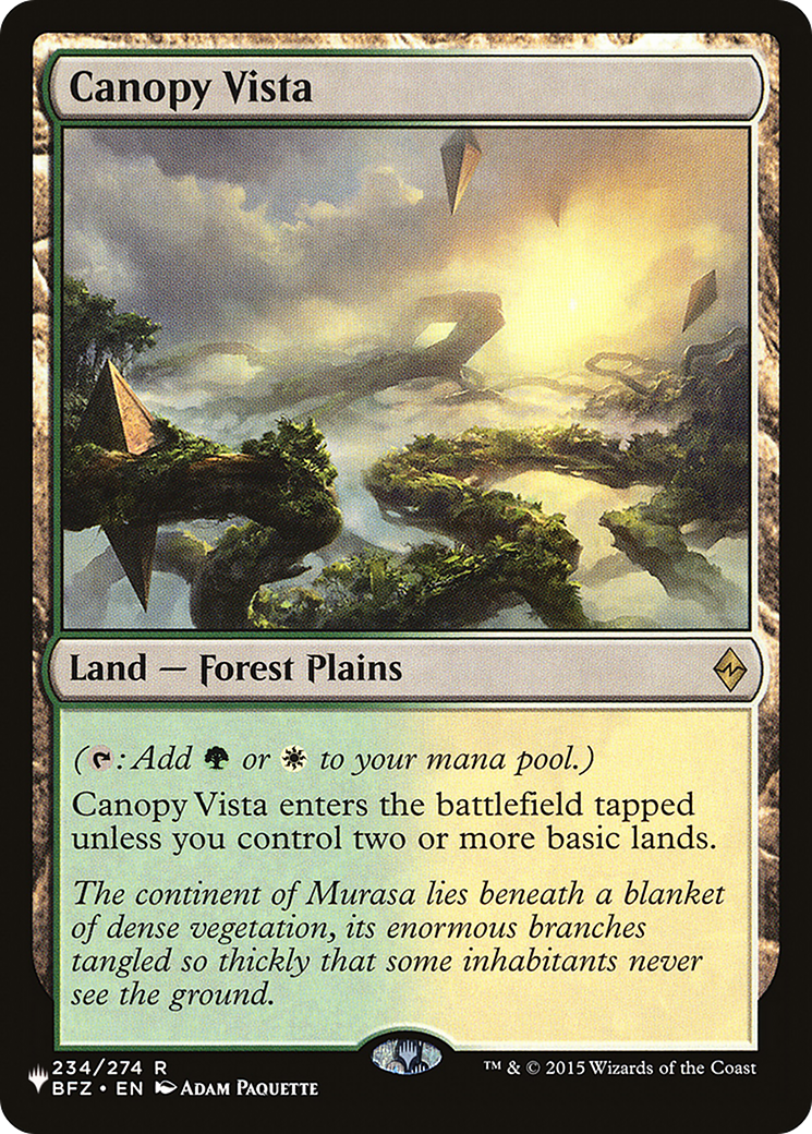Canopy Vista (LCC) [The List] | Boutique FDB TCG