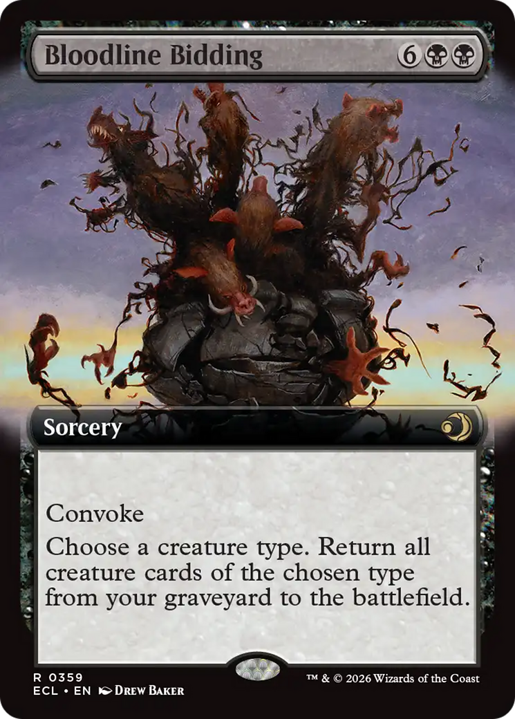 Bloodline Bidding (Extended Art) [Lorwyn Eclipsed] | Boutique FDB TCG