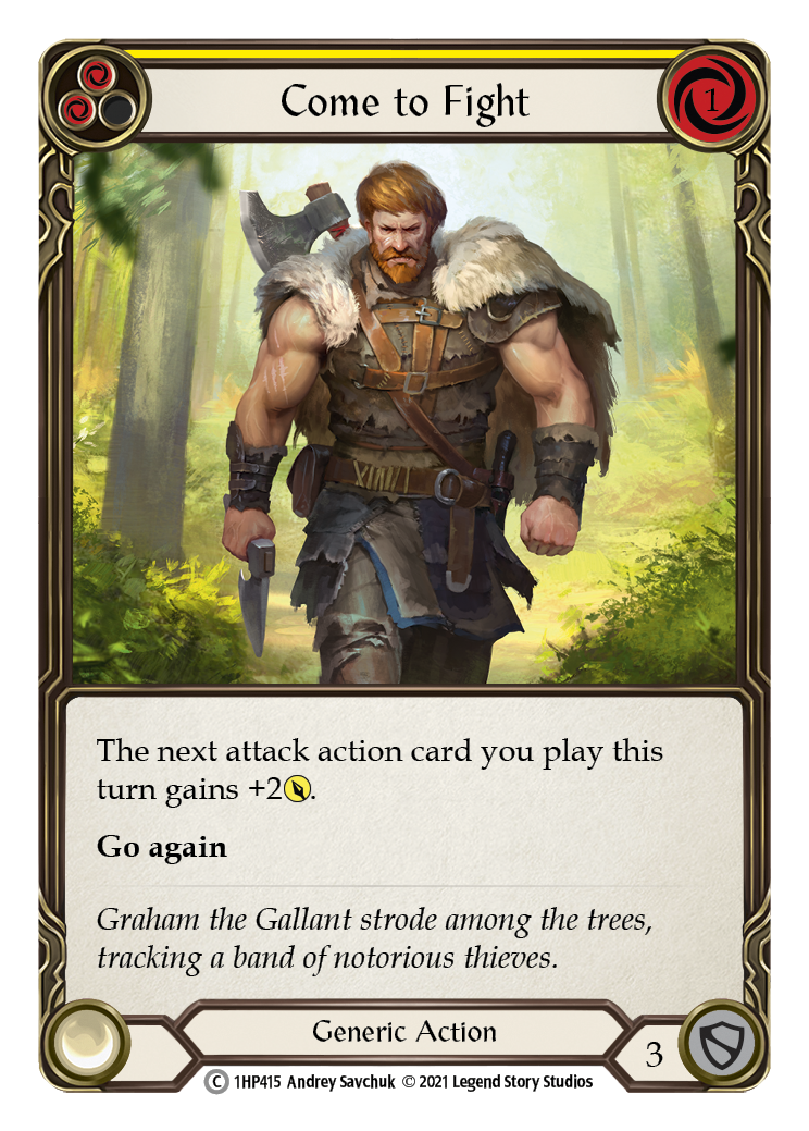 Come to Fight (Yellow) [1HP415] (History Pack 1) | Boutique FDB TCG