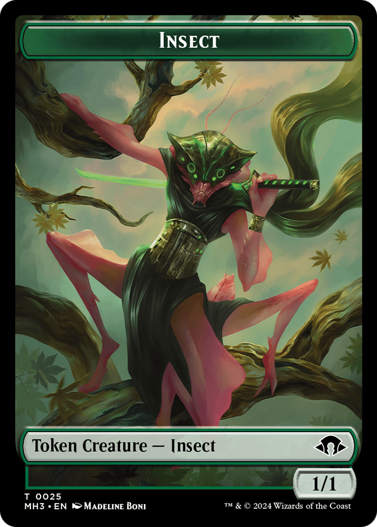 Insect // Energy Reserve Double-Sided Token [Modern Horizons 3 Tokens] | Boutique FDB TCG