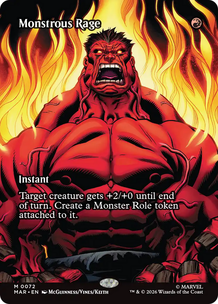 Monstrous Rage (Borderless) [Marvel Universe: Eternal-Legal] | Boutique FDB TCG