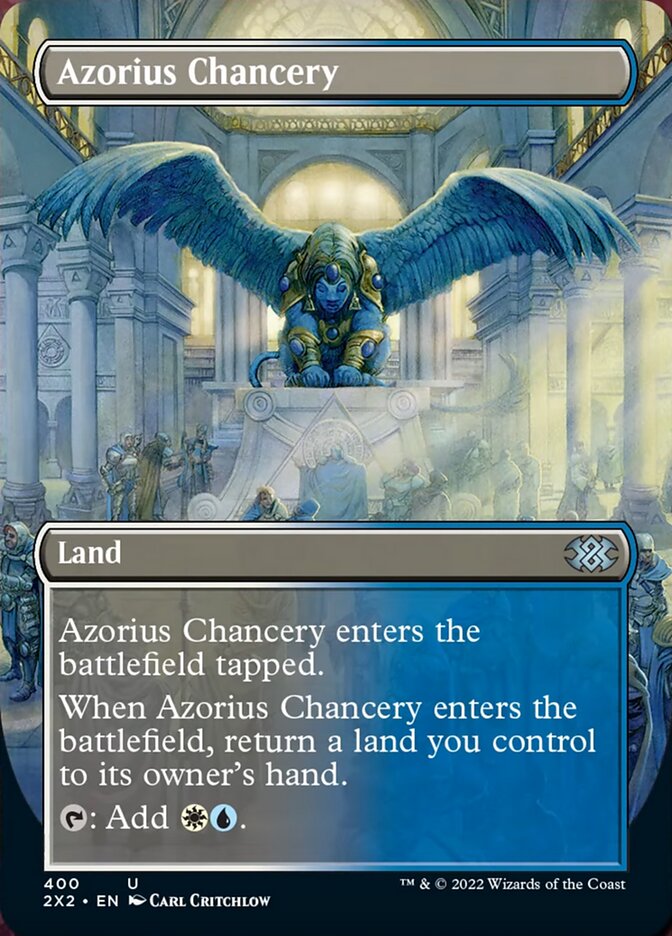 Azorius Chancery (Borderless Alternate Art) [Double Masters 2022] | Boutique FDB TCG