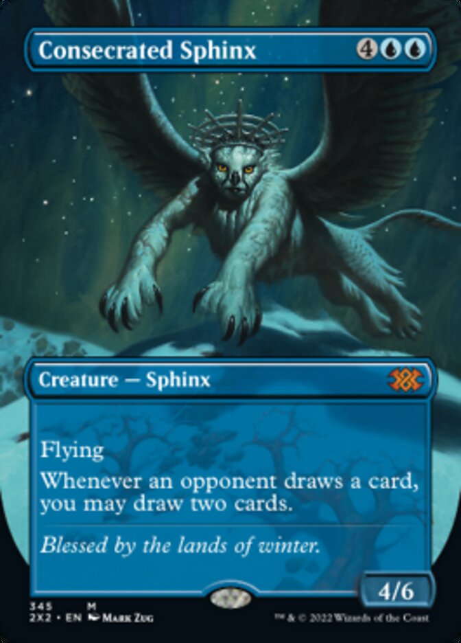 Consecrated Sphinx (Borderless Alternate Art) [Double Masters 2022] | Boutique FDB TCG