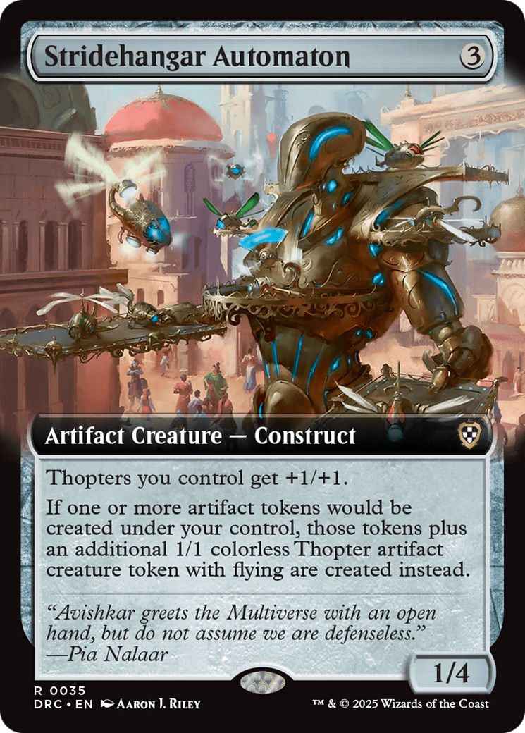 Stridehangar Automaton (Extended Art) [Aetherdrift Commander] | Boutique FDB TCG