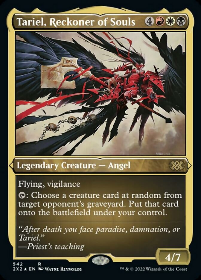 Tariel, Reckoner of Souls (Foil Etched) [Double Masters 2022] | Boutique FDB TCG