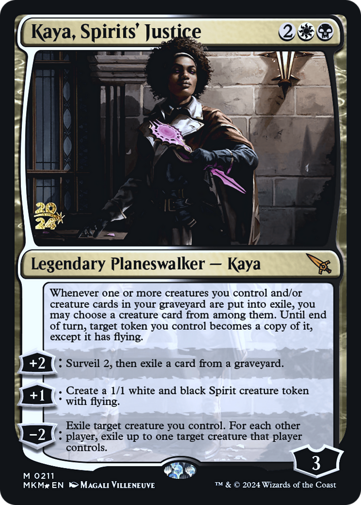 Kaya, Spirits' Justice [Murders at Karlov Manor Prerelease Promos] | Boutique FDB TCG