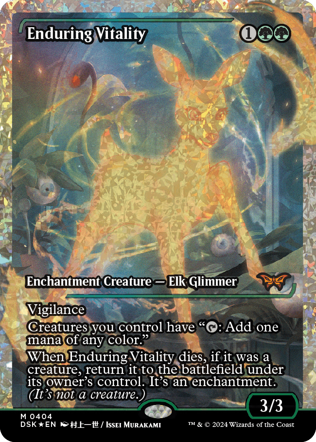 Enduring Vitality (Japan Showcase Fracture Foil) [Duskmourn: House of Horror] | Boutique FDB TCG