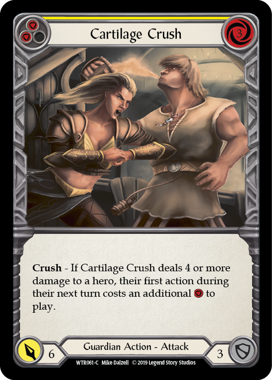 Cartilage Crush (Yellow) [WTR061-C] (Welcome to Rathe)  Alpha Print Rainbow Foil | Boutique FDB TCG