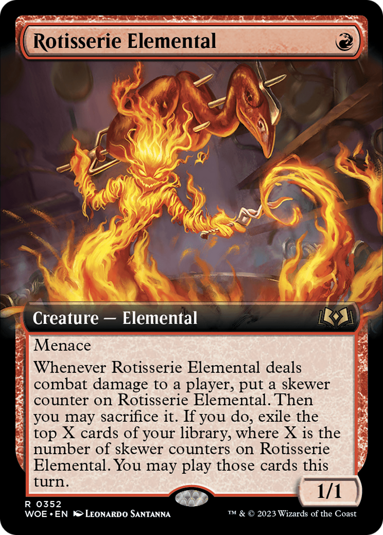 Rotisserie Elemental (Extended Art) [Wilds of Eldraine] | Boutique FDB TCG