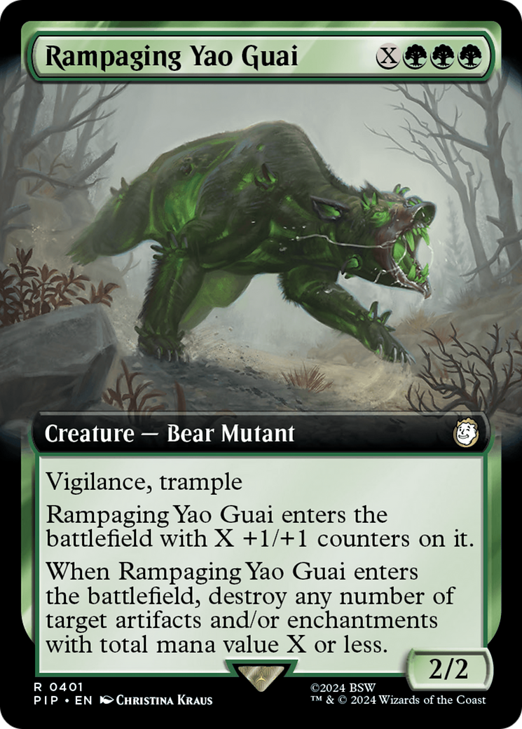 Rampaging Yao Guai (Extended Art) [Fallout] | Boutique FDB TCG