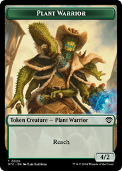 Plant Warrior // Treasure Double-Sided Token [Outlaws of Thunder Junction Commander Tokens] | Boutique FDB TCG