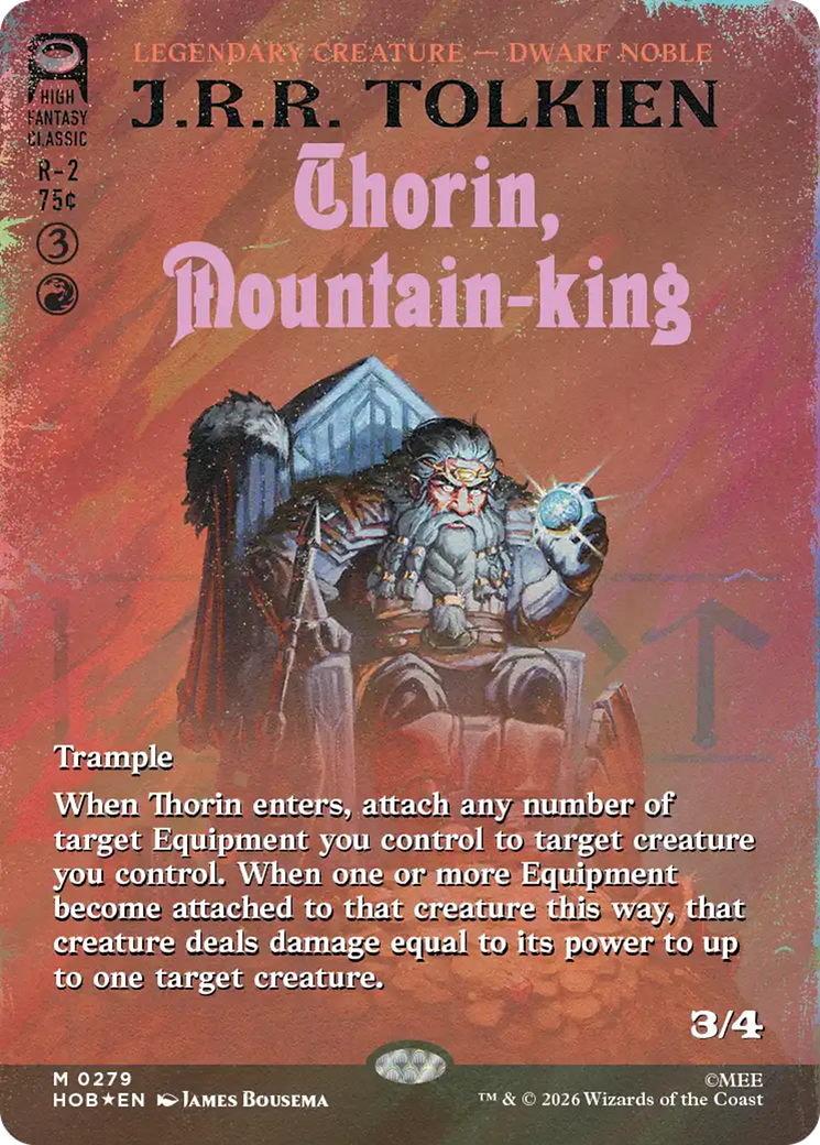 Thorin, Mountain-king (Borderless) (Surge Foil) [The Hobbit] | Boutique FDB TCG