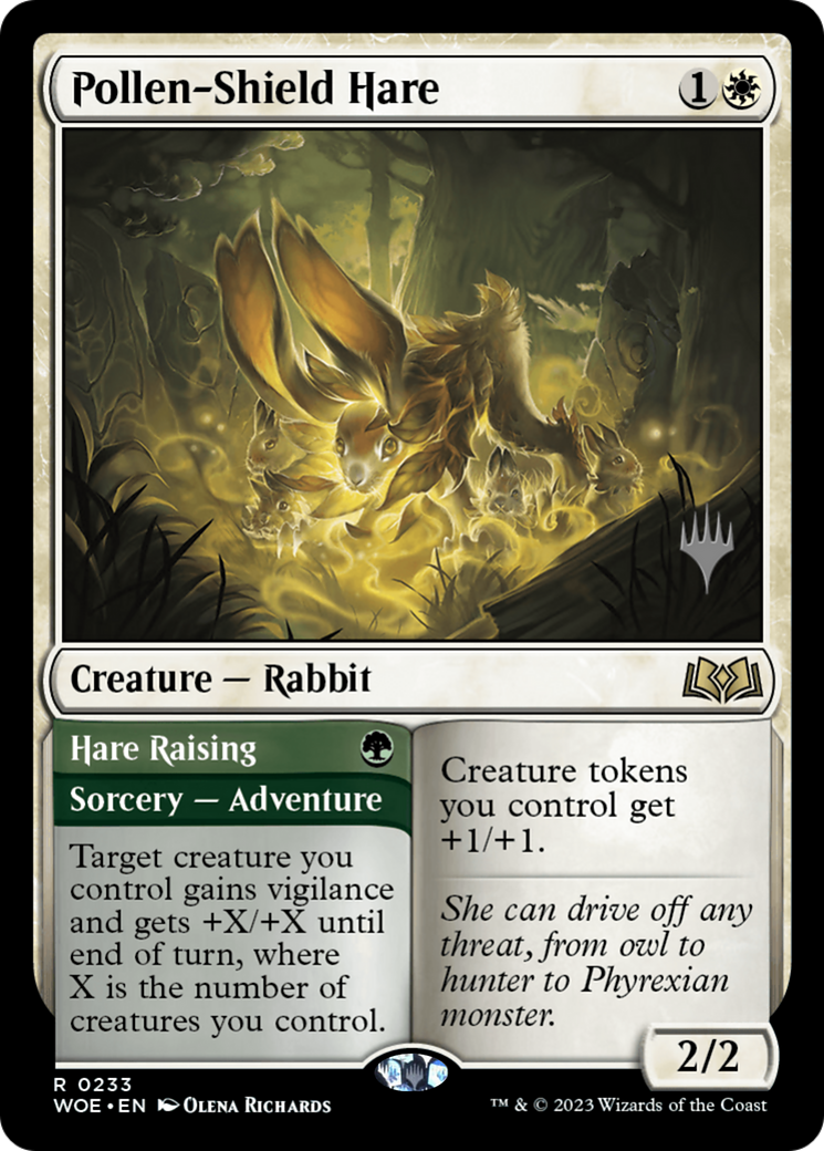 Pollen-Shield Hare // Hare Raising (Promo Pack) [Wilds of Eldraine Promos] | Boutique FDB TCG