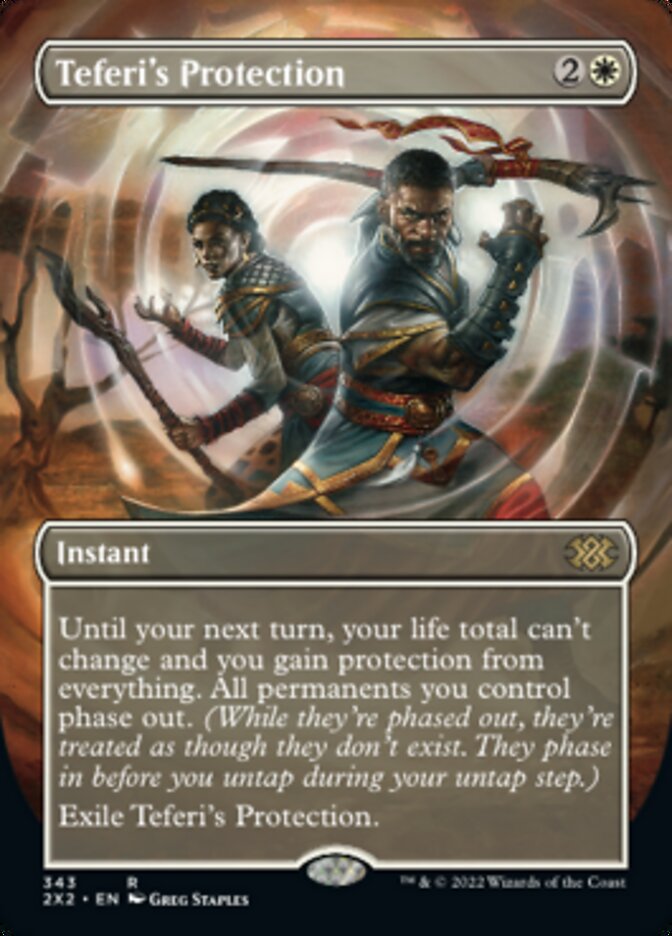 Teferi's Protection (Borderless Alternate Art) [Double Masters 2022] | Boutique FDB TCG