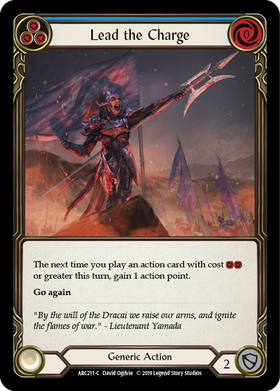 Lead the Charge (Blue) [ARC211-C] (Arcane Rising)  1st Edition Rainbow Foil | Boutique FDB TCG