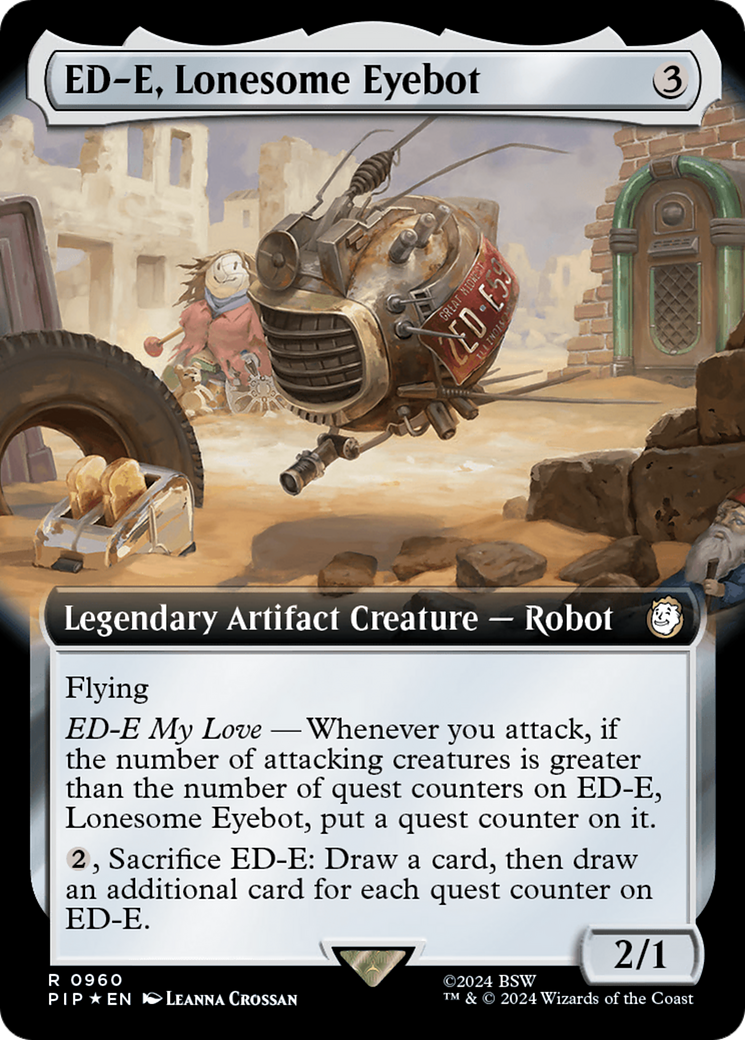 ED-E, Lonesome Eyebot (Extended Art) (Surge Foil) [Fallout] | Boutique FDB TCG